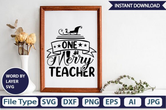 One Merry Teacher SVG Cut File Review