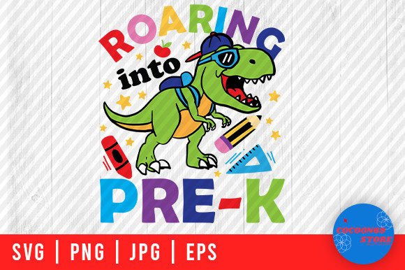 Roaring in Pre-K T-Rex SVG: Embroidery Review