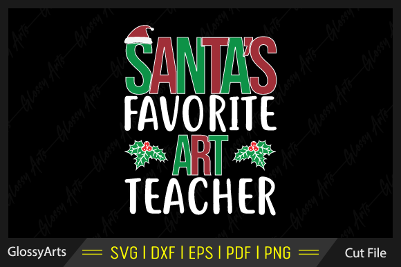 Santa's Favorite Art Teacher SVG: A Stitch Test